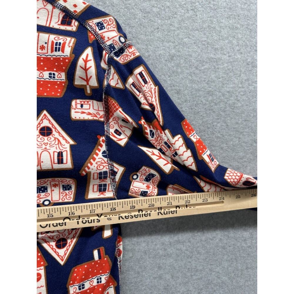 Hanna Andersson Pajama Top Womens Medium Gingerbread Village Christmas Shirt - Picture 5 of 5